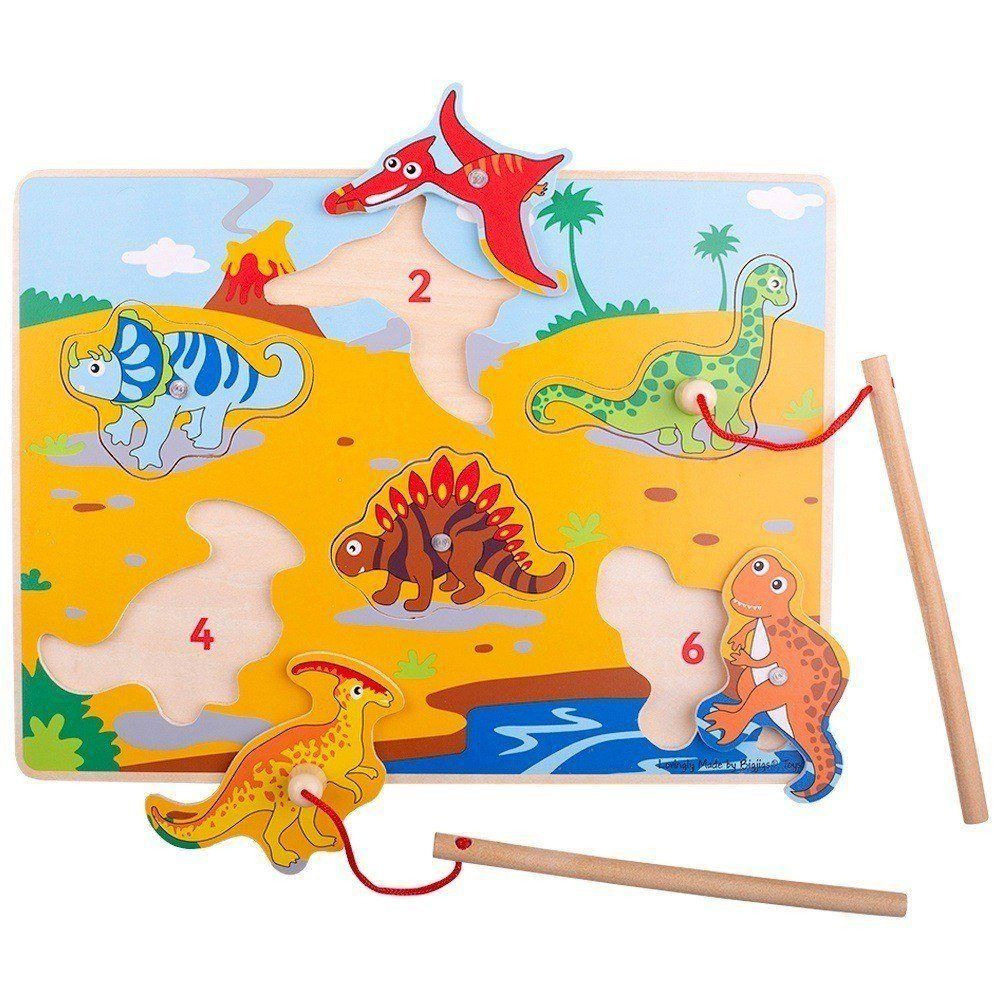 E-shop Bigjigs Toys Drevené chytanie dinosaurov