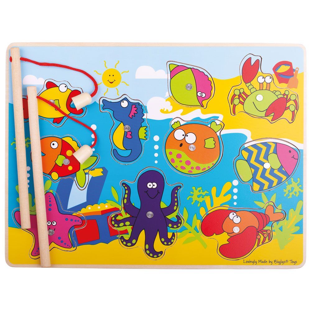 E-shop Bigjigs Toys Drevený morský rybolov