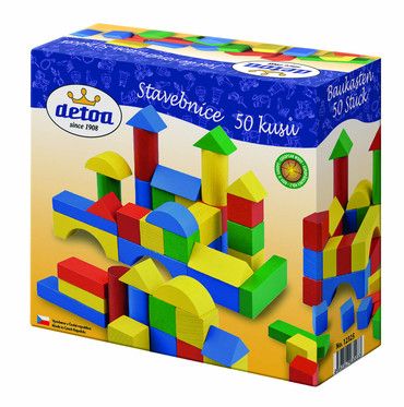 E-shop Detoa Drevená stavebnica kocky 50 ks