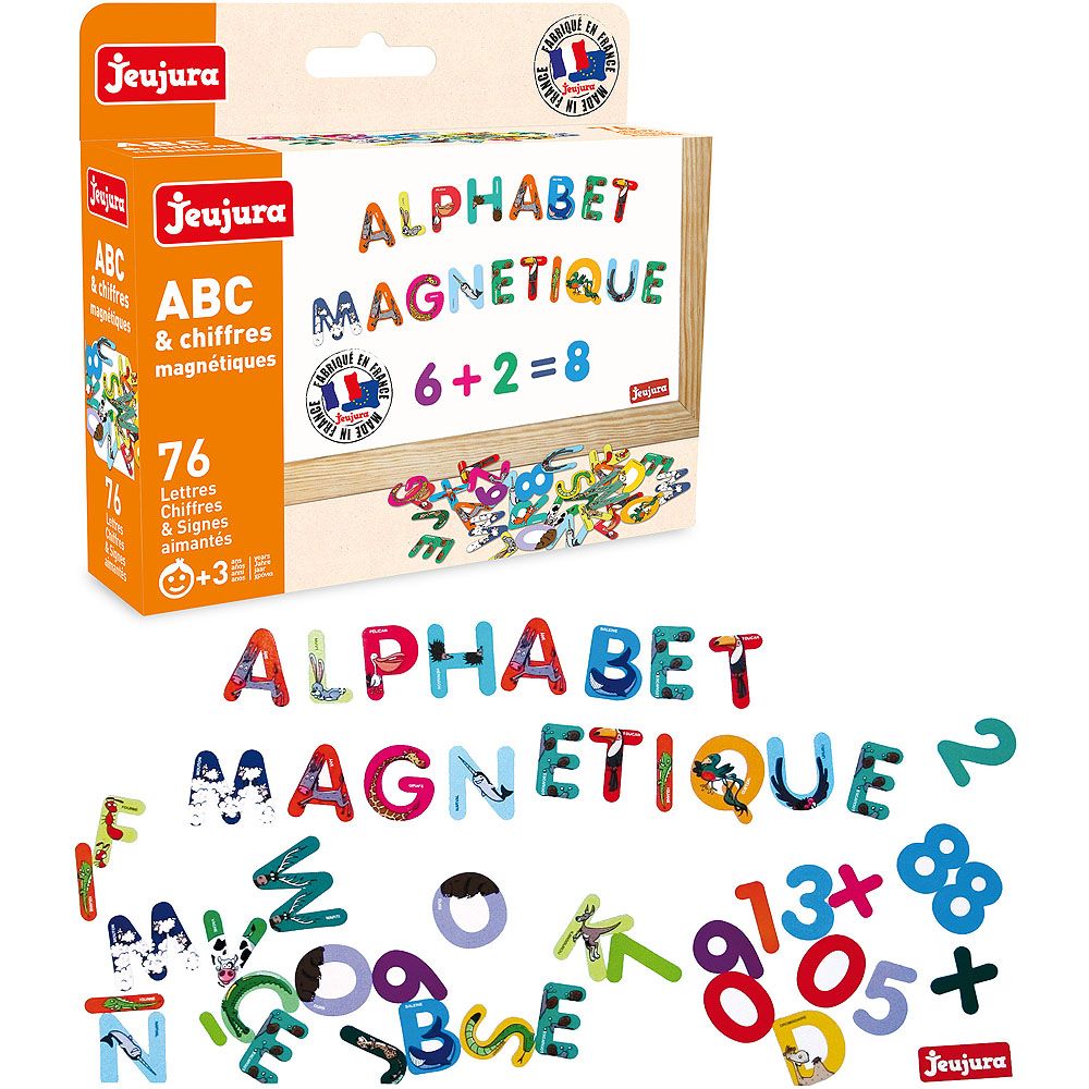 E-shop Jeujura Farebné magnetické písmenká 76 ks