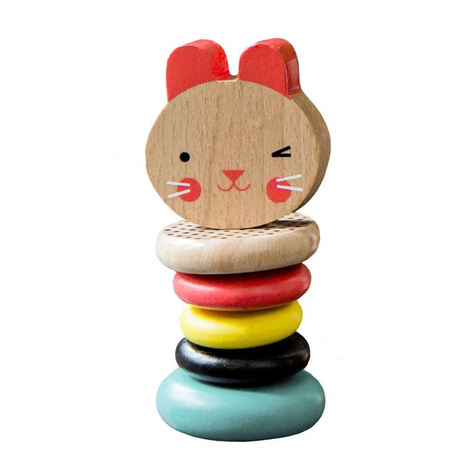 E-shop Petitcollage Drevená hrkálka Zajačik