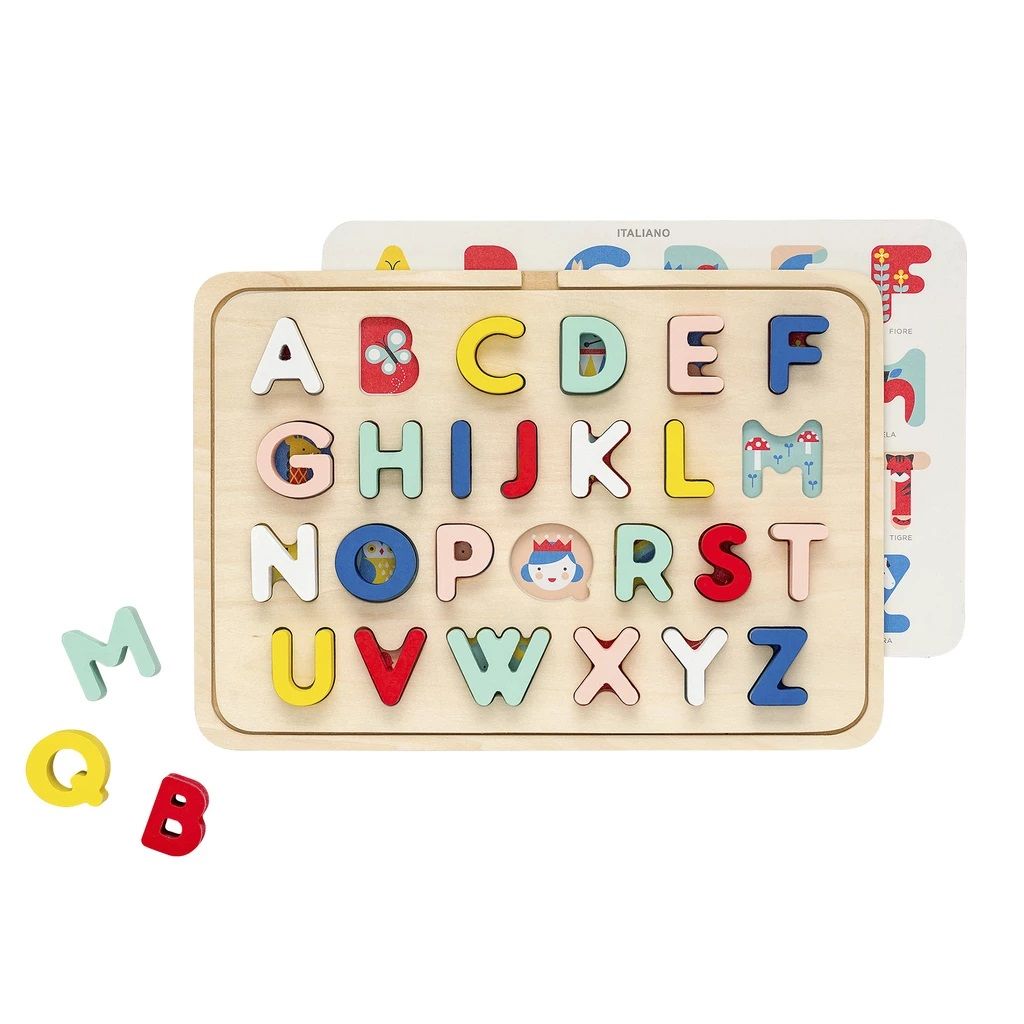 E-shop Petitcollage Drevené puzzle Abeceda