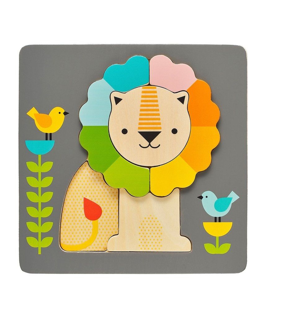 E-shop Petitcollage Drevené puzzle Lev