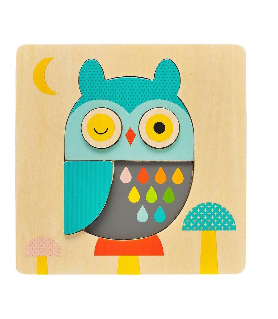 E-shop Petitcollage Drevené puzzle Sova