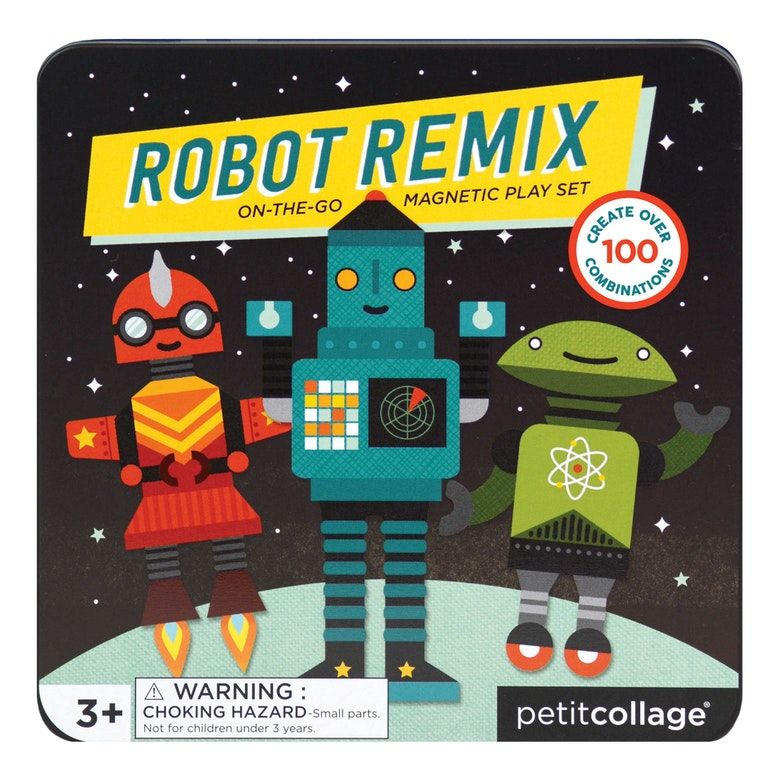 E-shop Petitcollage Magnetická knižka Roboti