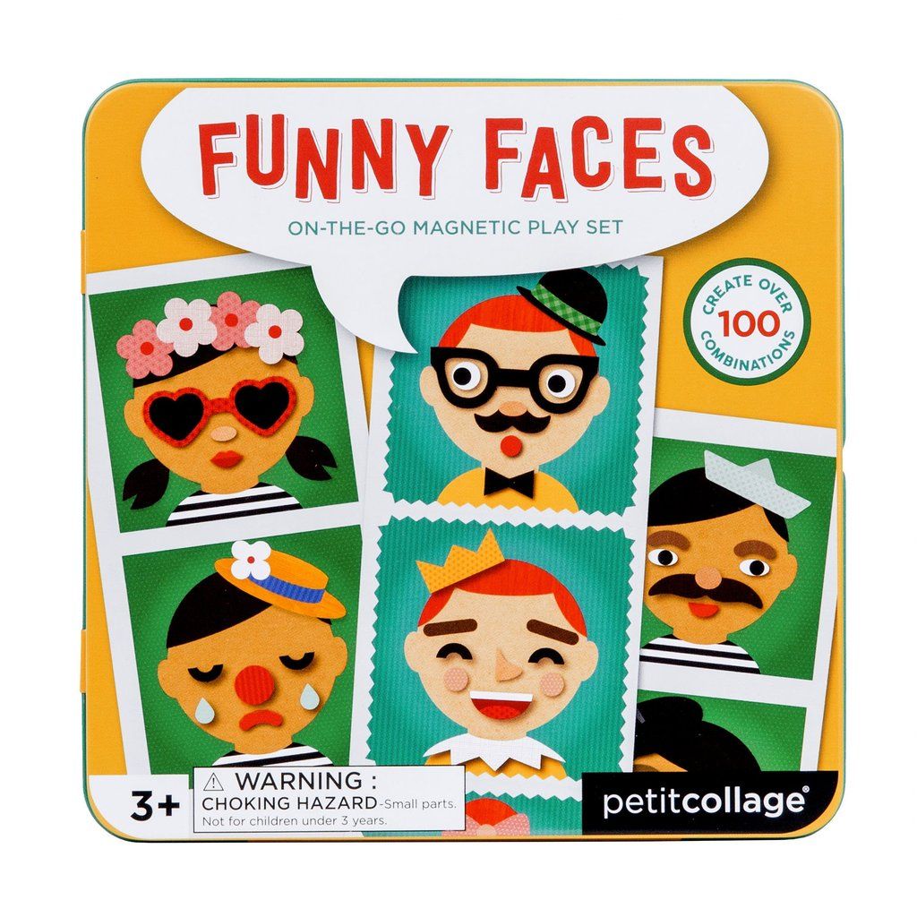E-shop Petitcollage Magnetické puzzle Veselé tváre 25 ks