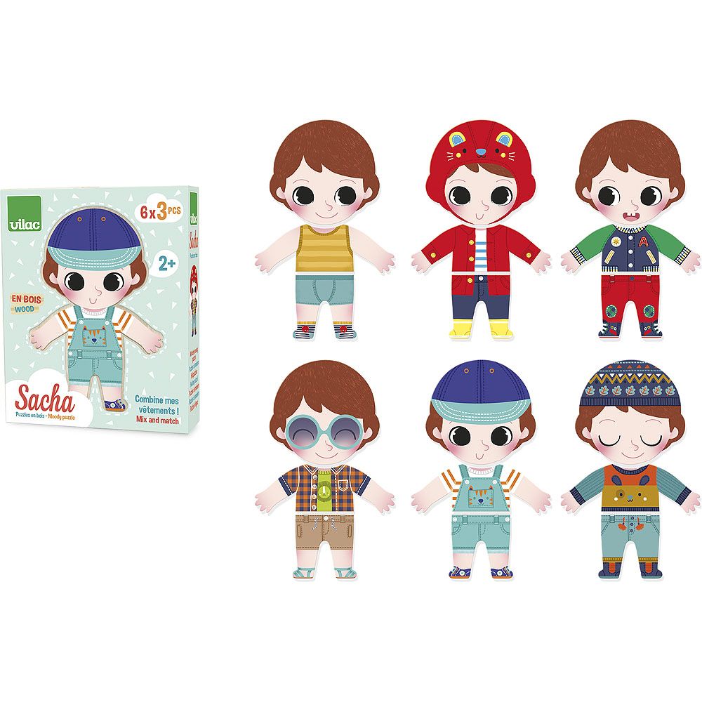E-shop Vilac Obliekacie puzzle Sacha