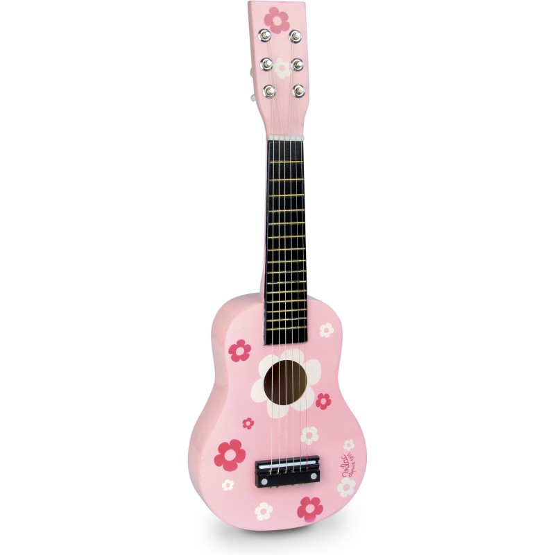 E-shop Detská gitara s kvetmi ružová