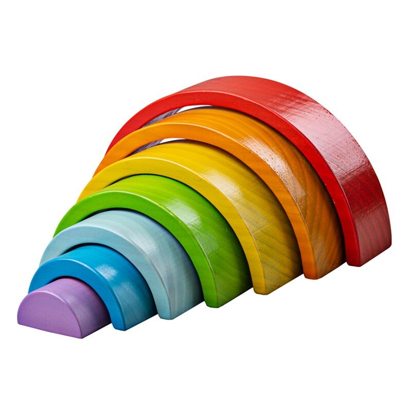 E-shop Bigjigs Toys Drevená skladacia dúha malá
