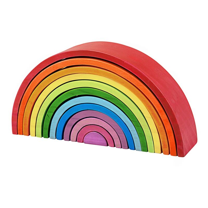 E-shop Bigjigs Toys Drevená skladacia dúha veľká