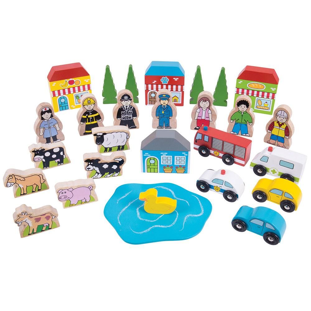 E-shop Bigjigs Rail Súprava príslušenstva pre drevené vláčikodráhy