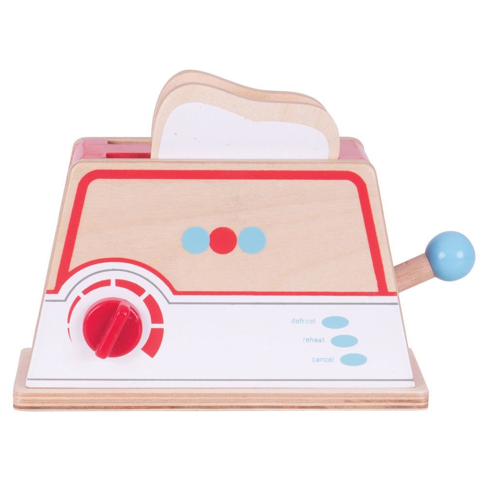 E-shop Bigjigs Toys Drevený toaster s bodkami
