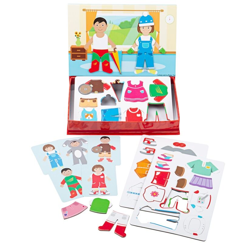 E-shop Bigjigs Toys Magnetické obliekacie puzzle Šaty