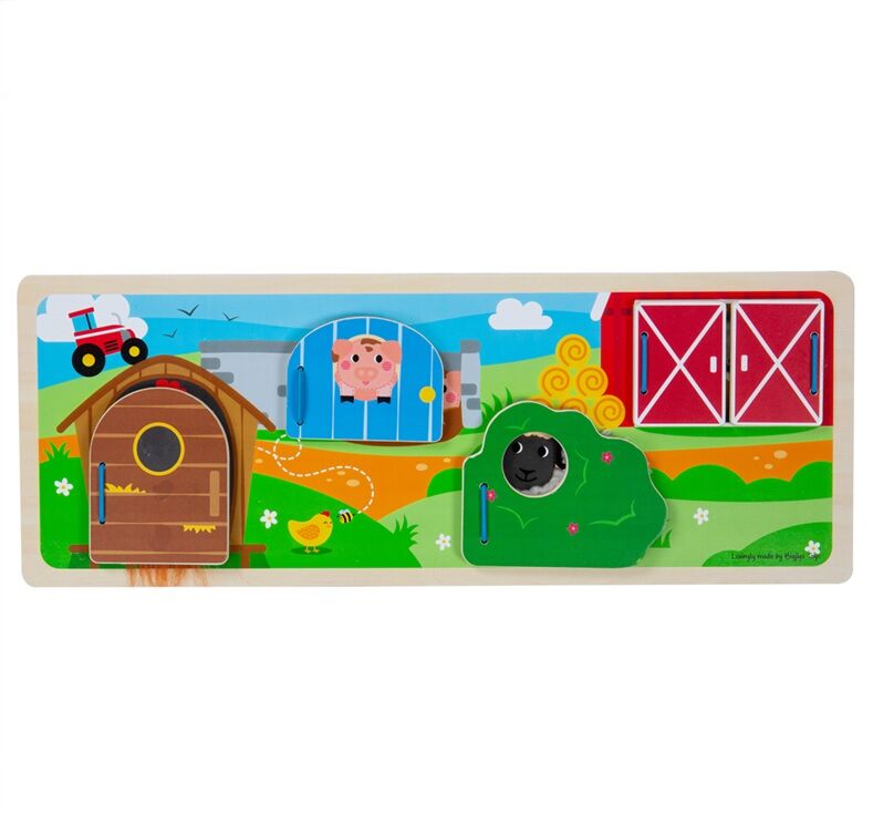 E-shop Bigjigs Toys Senzorická doska Farma