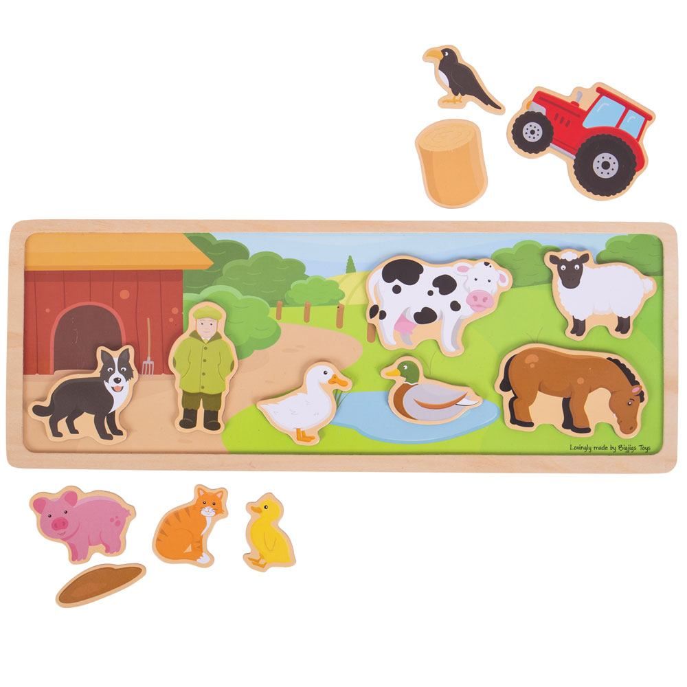 E-shop Bigjigs Toys Magnetická doska Farma