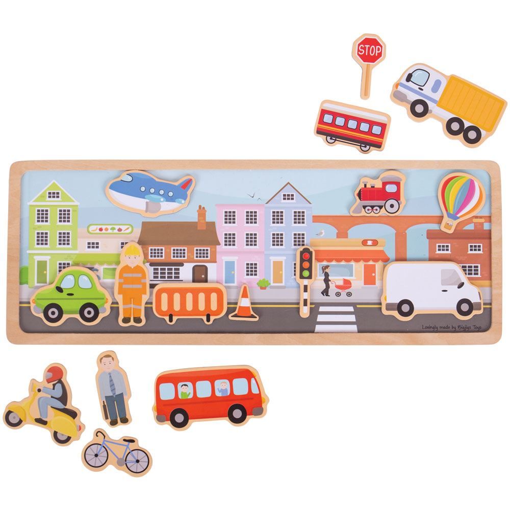 E-shop Bigjigs Toys Magnetická doska Mesto