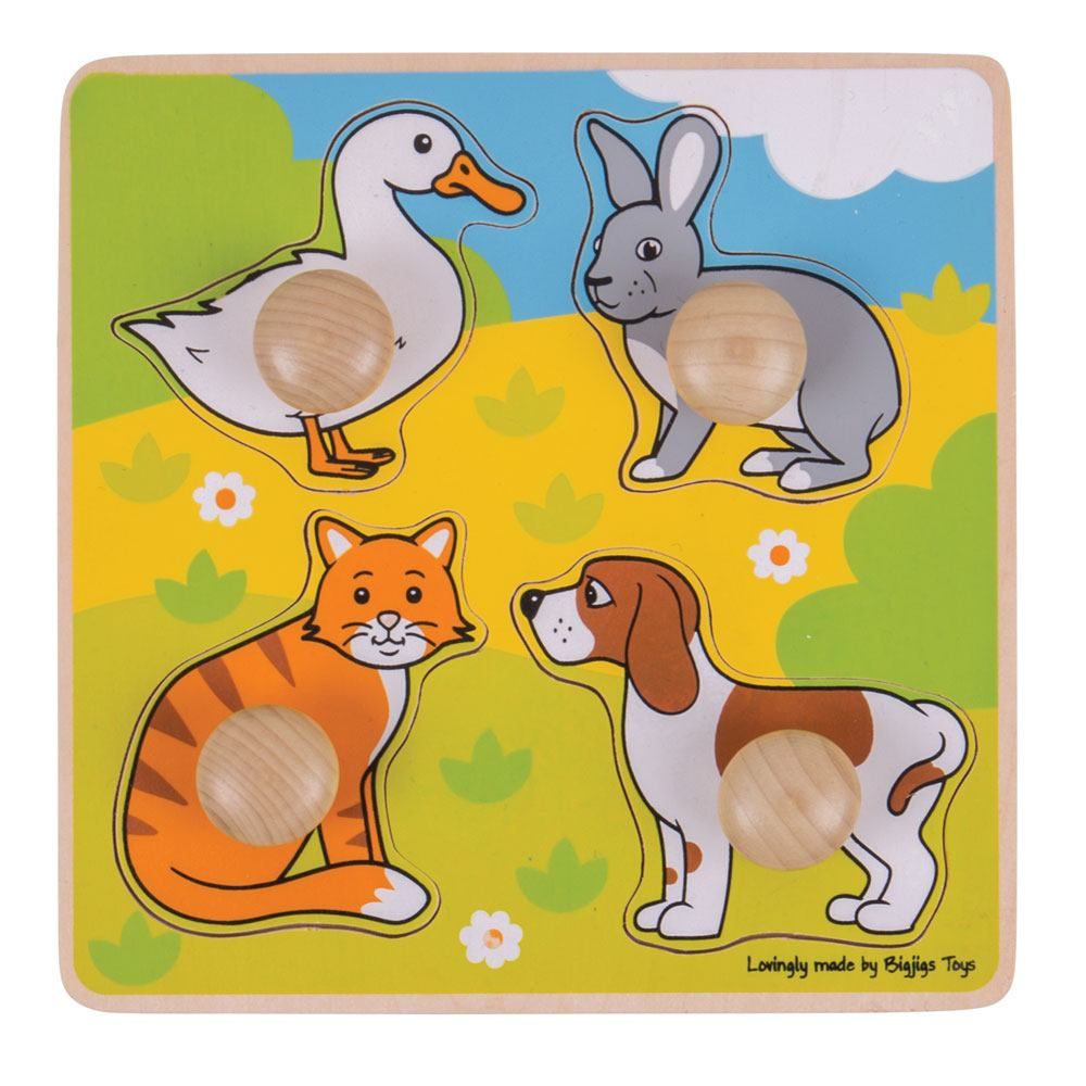 E-shop Bigjigs Toys Moje prvé vkladacie puzzle - Domáce zvieratká