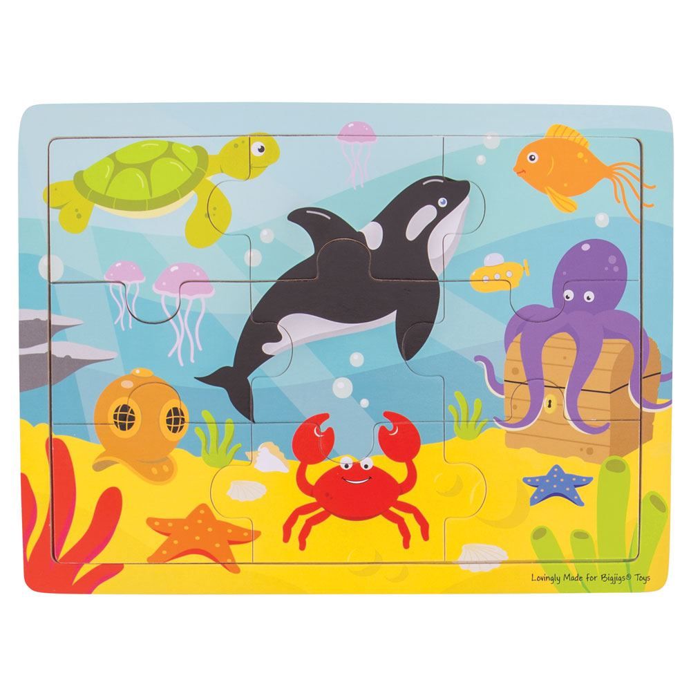 E-shop Bigjigs Toys Puzzle - Morský svet 9 ks