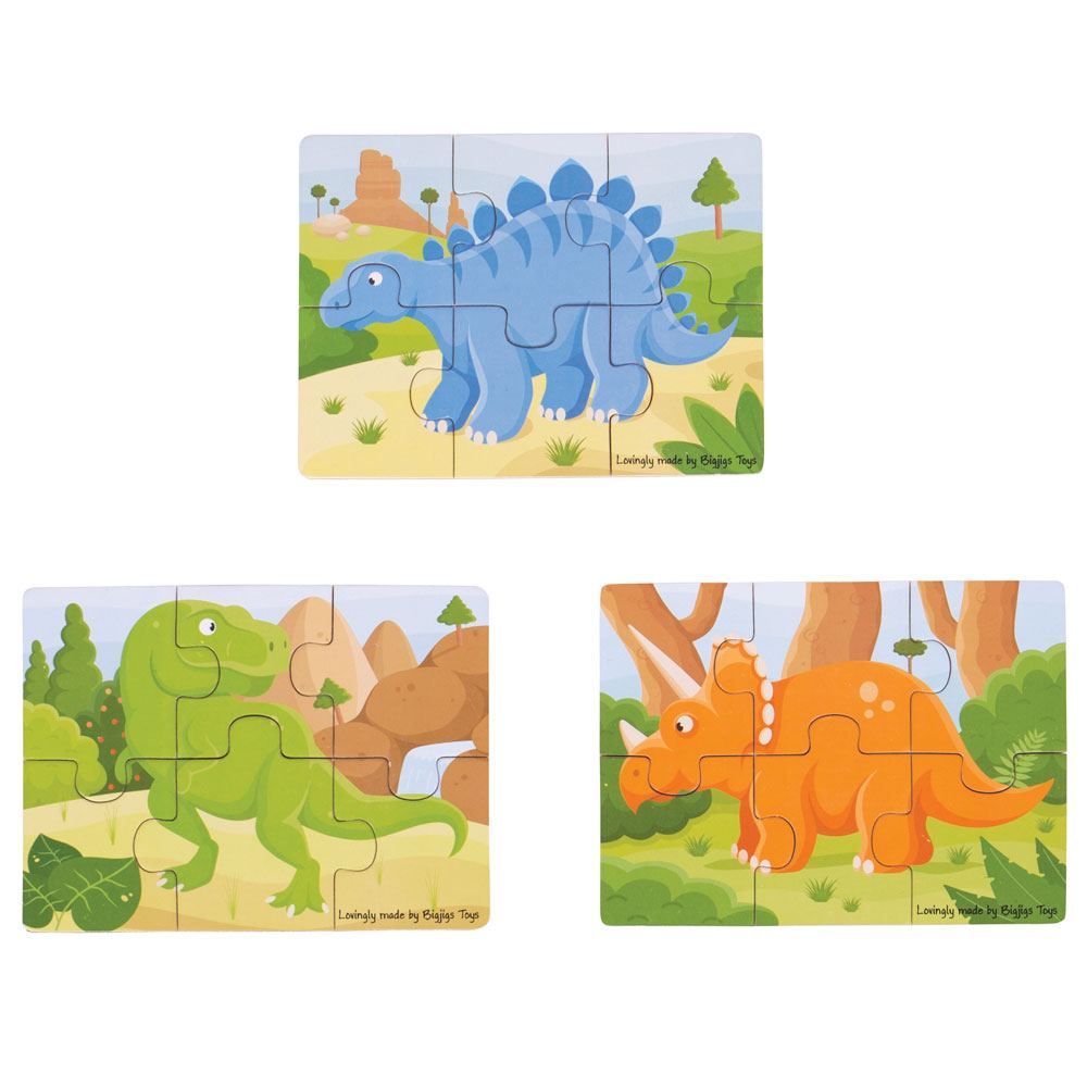 E-shop Bigjigs Toys Puzzle 3v1 Dinosaury