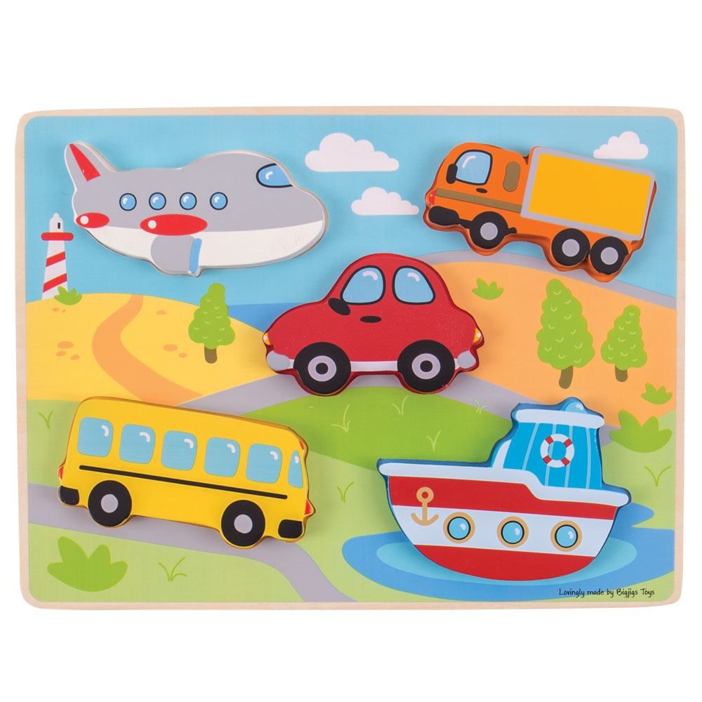 E-shop Bigjigs Toys Vkladacie puzzle - Dopravné prostriedky