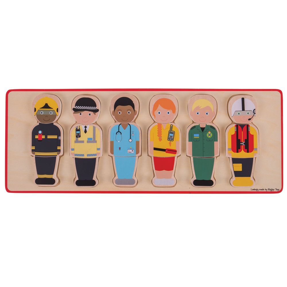 E-shop Bigjigs Toys Vkladacie puzzle - Záchranársky tím
