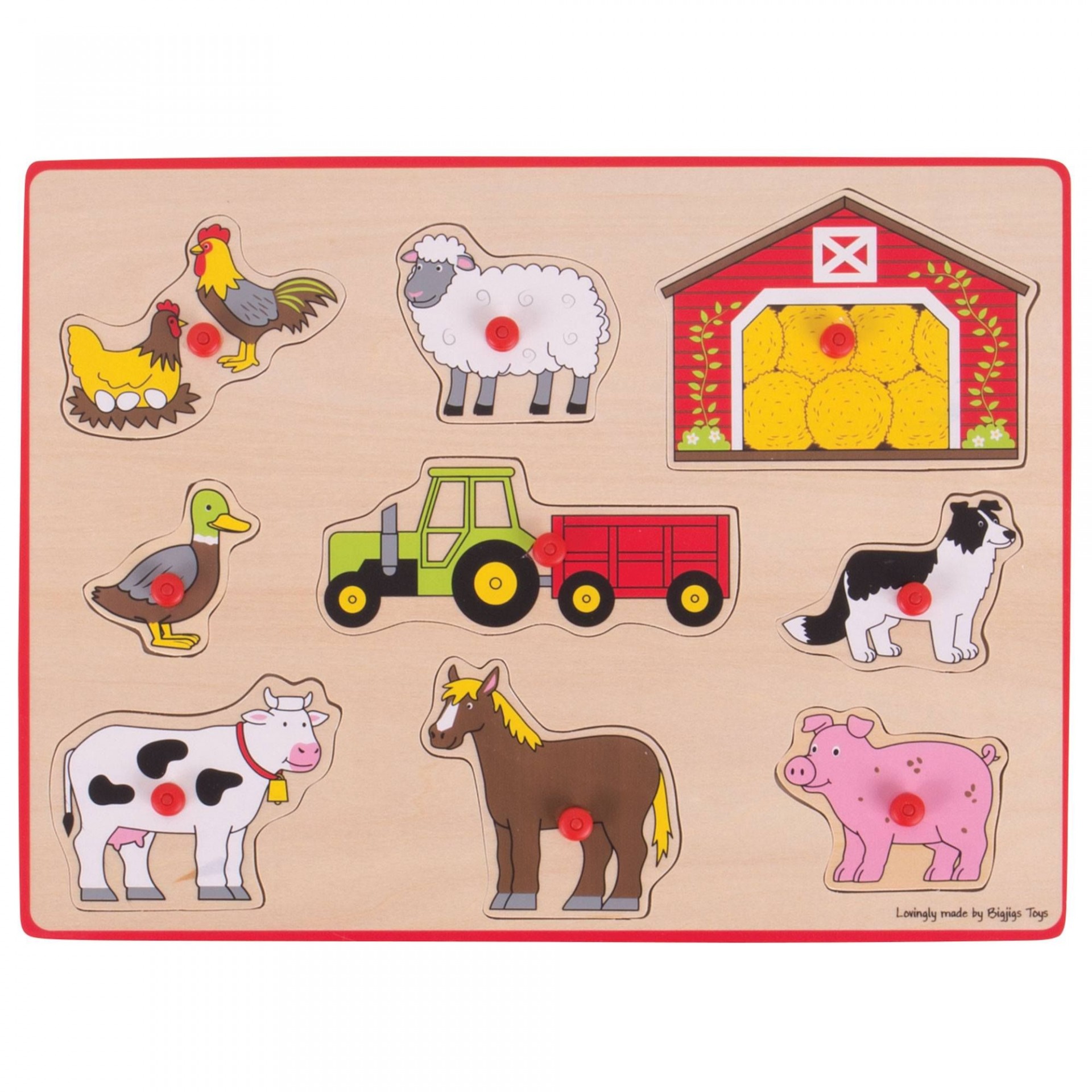 E-shop Bigjigs Toys Vkladacie puzzle Farma