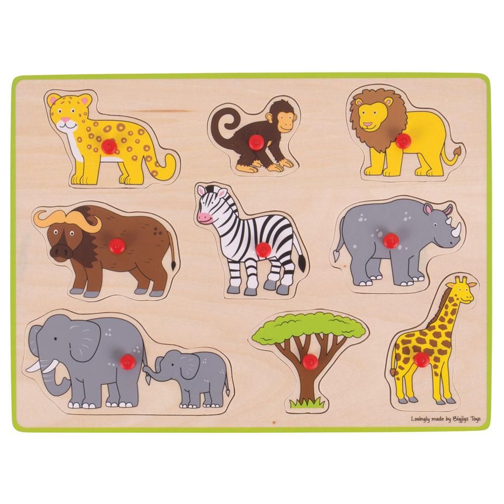 E-shop Bigjigs Toys Vkladacie puzzle Safari