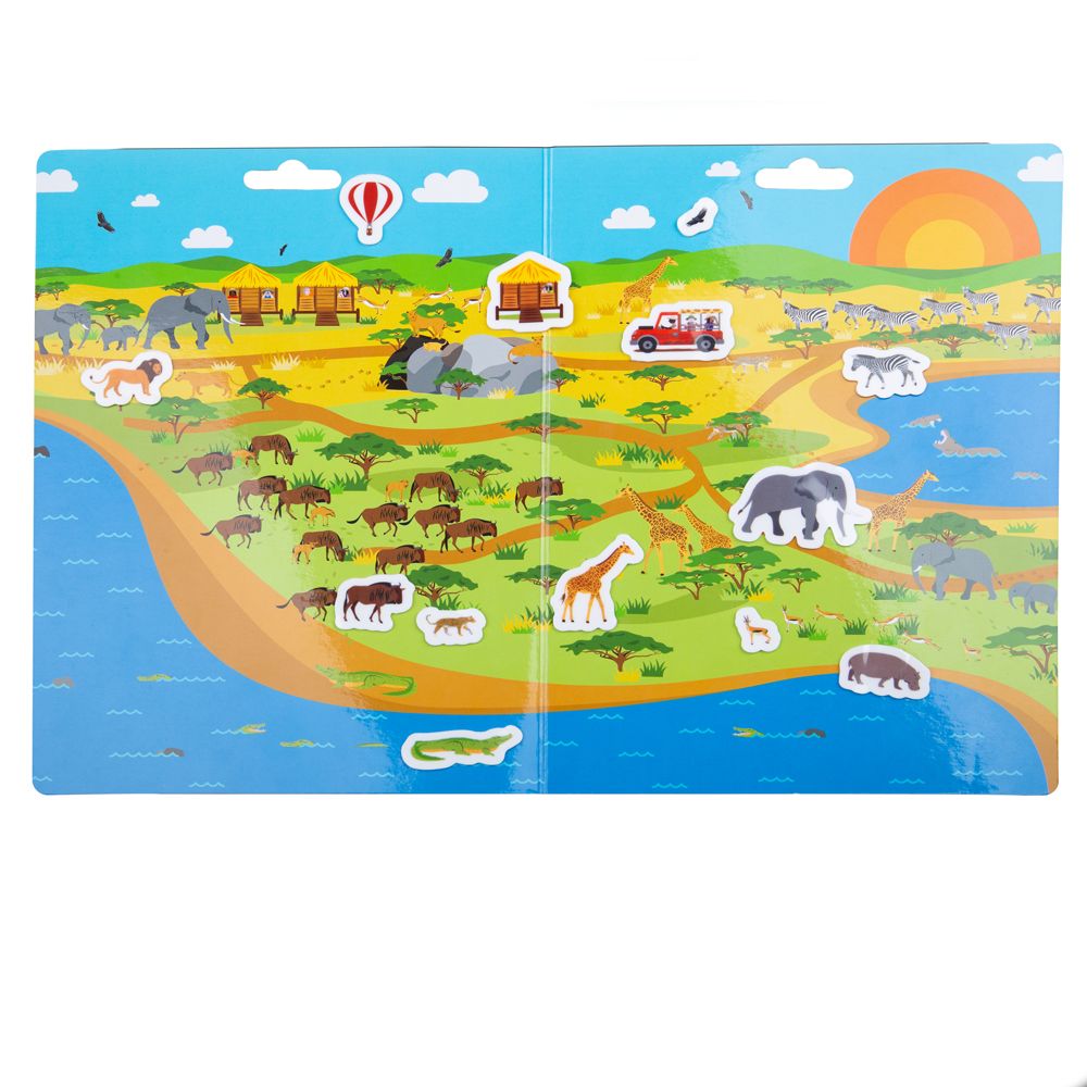 E-shop Bigjigs Toys Samolepky Safari, znovu použiteľné