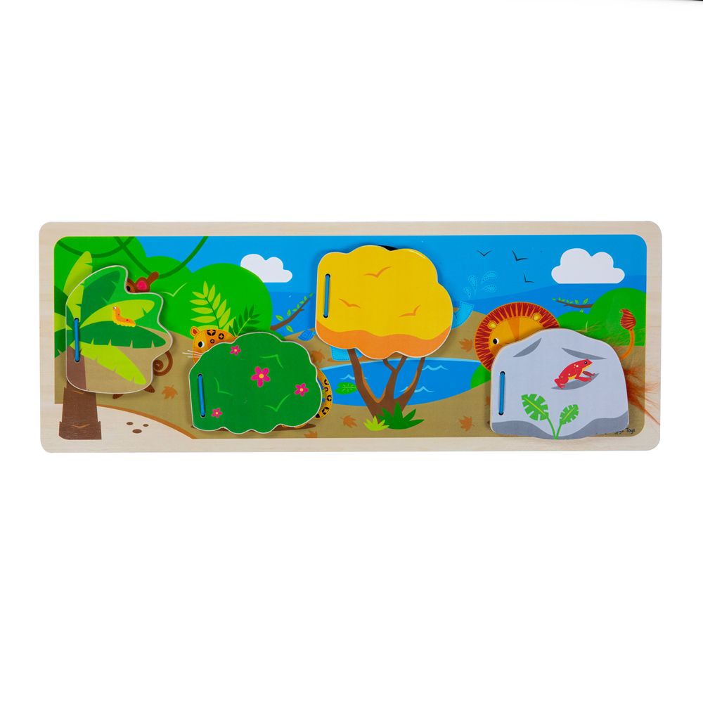 E-shop Bigjigs Toys Senzorická doska Džungľa