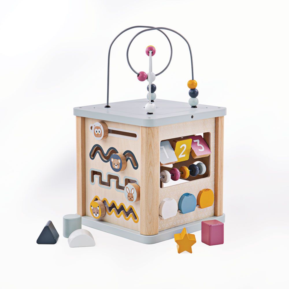 E-shop Bigjigs Toys Motorická aktívna kocka