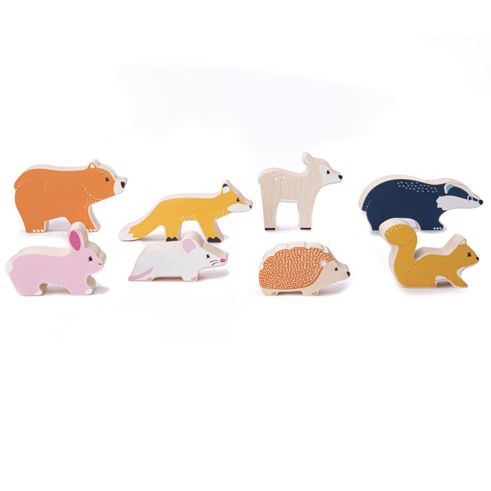 E-shop Bigjigs Toys Sada drevených lesných zvieratiek