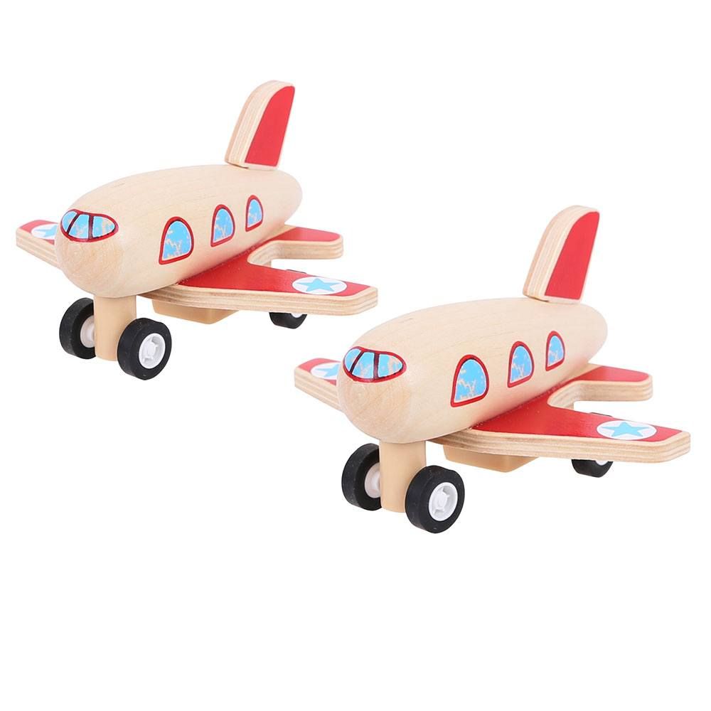E-shop Bigjigs Toys Drevené naťahovacie lietadlo 1 ks