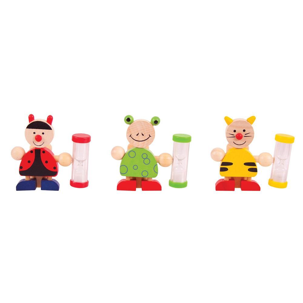 E-shop Bigjigs Toys Stojanček na zubnú kefku s presýpacími hodinami 1 ks
