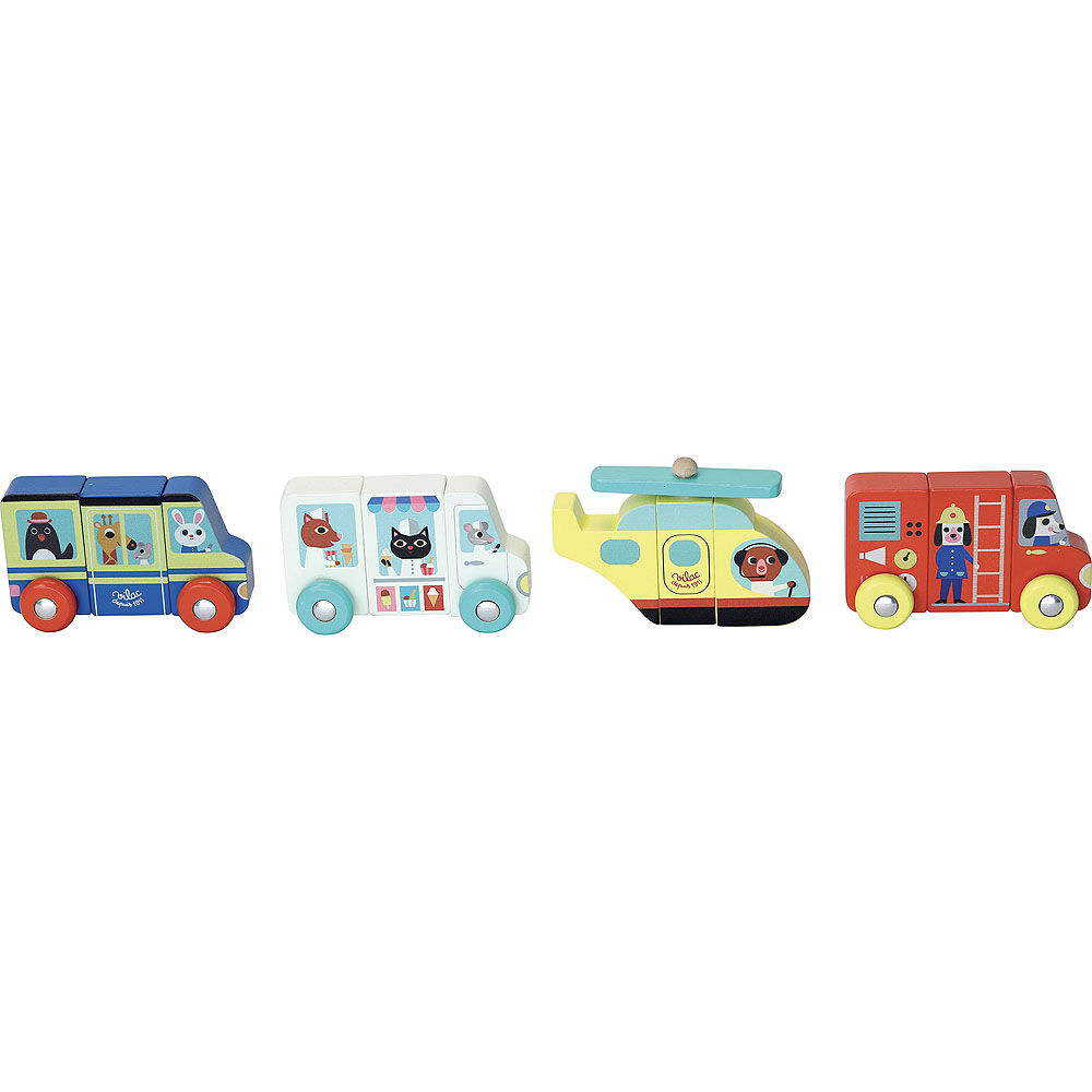 E-shop Vilac Drevené magnetické puzzle Záchranári