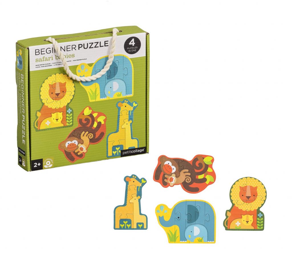 E-shop Petitcollage Prvé puzzle mláďatá Safari 18 ks