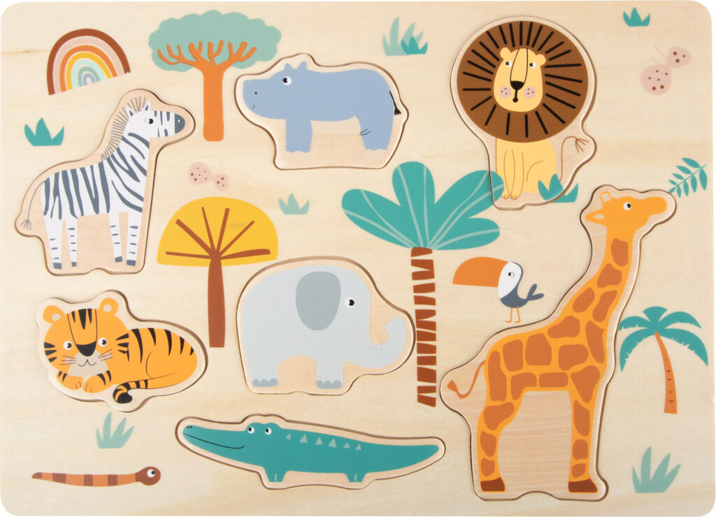 E-shop Small Foot Vkladacie puzzle Safari
