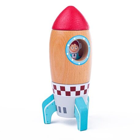 E-shop Bigjigs Toys Drevená raketa