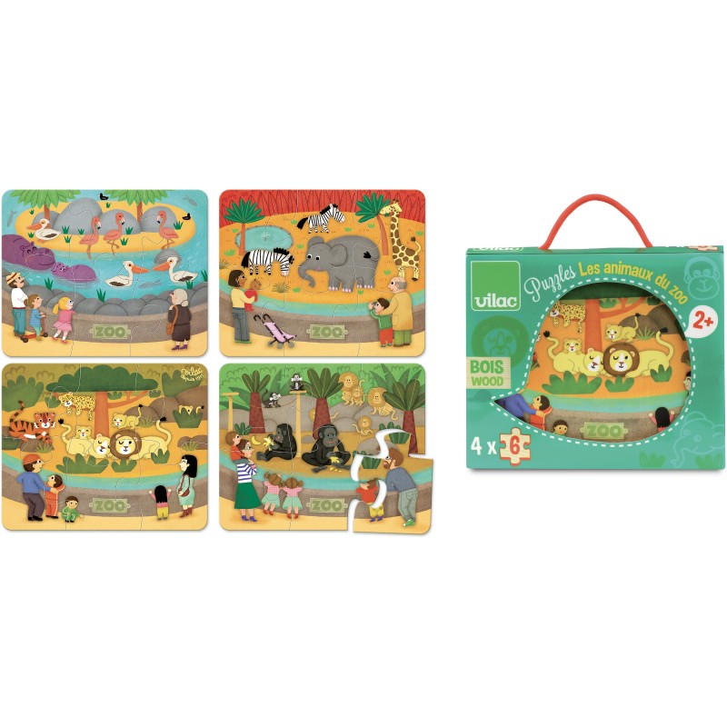 E-shop Vilac Drevené puzzle Zoo