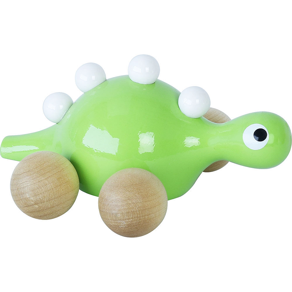 E-shop Vilac Drevený dinosaurus na kolieskach zelený