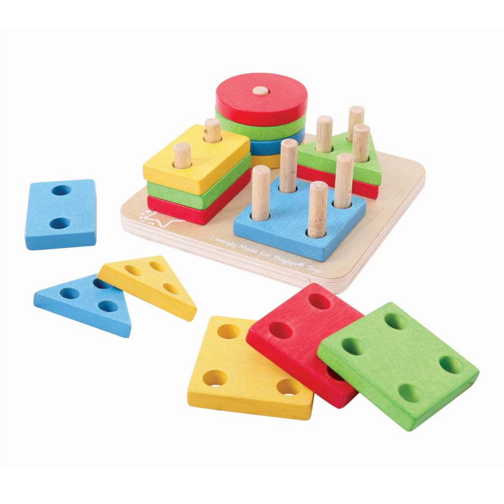 E-shop Bigjigs Toys Nasadzovanie tvarov na tyče