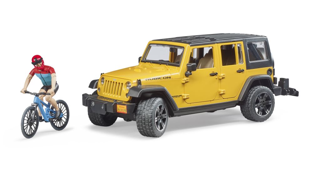 E-shop Bruder 2543 Jeep Wrangler Rubicon s bicyklom a cyklistom