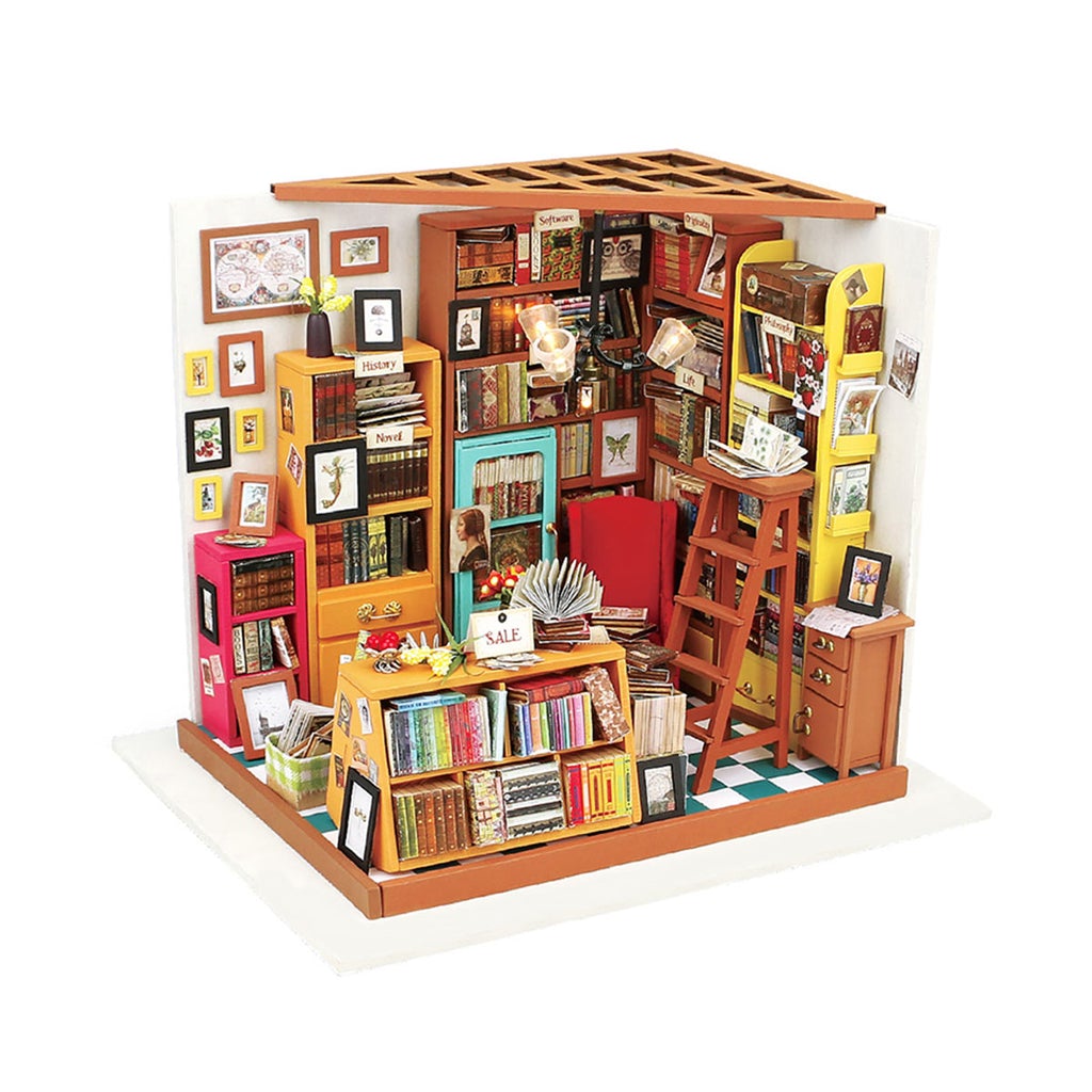 E-shop RoboTime Drevené 3D puzzle Miniatúra Knižnica DG102