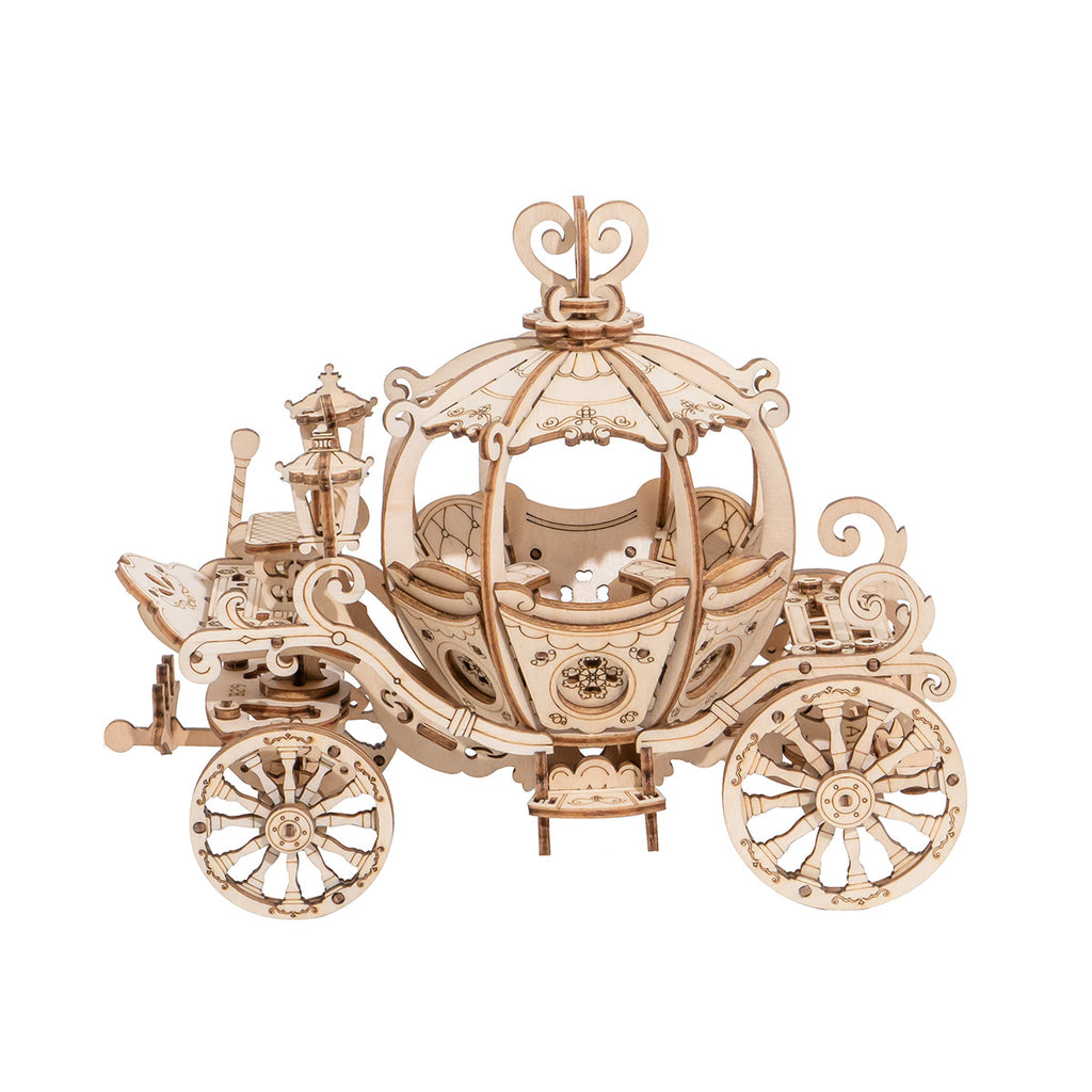 E-shop RoboTime Drevené 3D puzzle Rozprávkový koč 182 ks