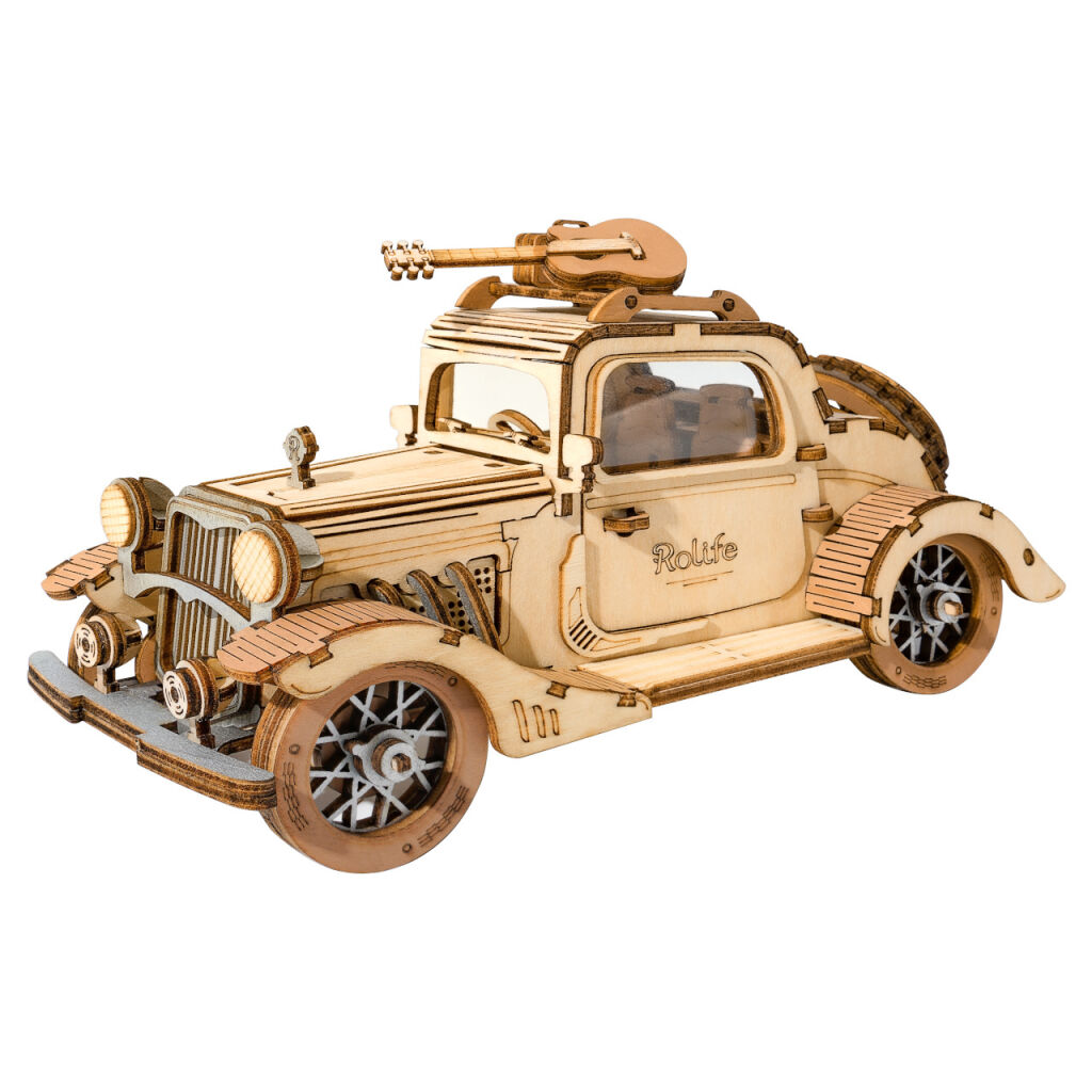 E-shop RoboTime Drevené 3D puzzle Veterán kupé 164 ks