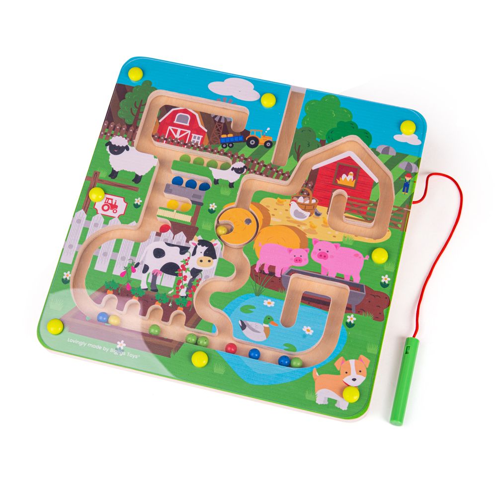 E-shop Bigjigs Toys Magnetické bludisko Farma