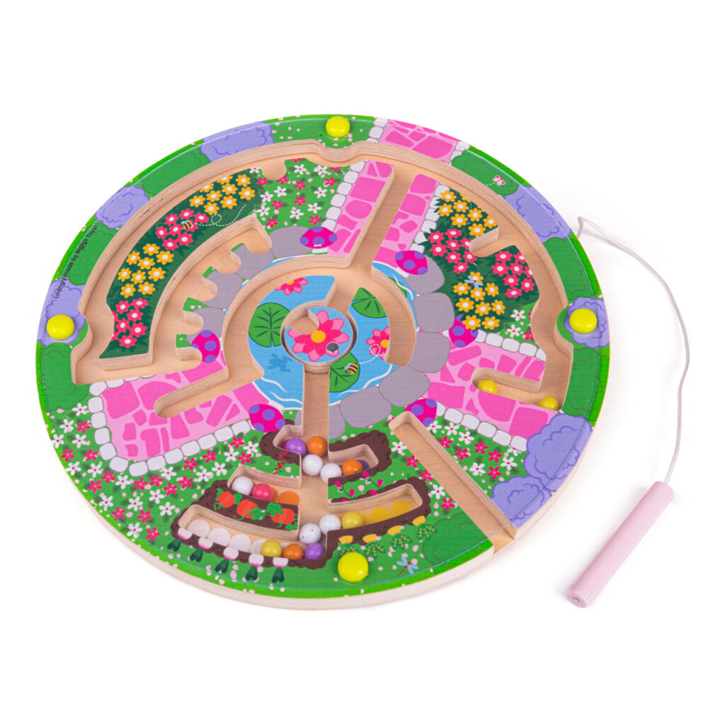 E-shop Bigjigs Toys Magnetické bludisko Záhradka
