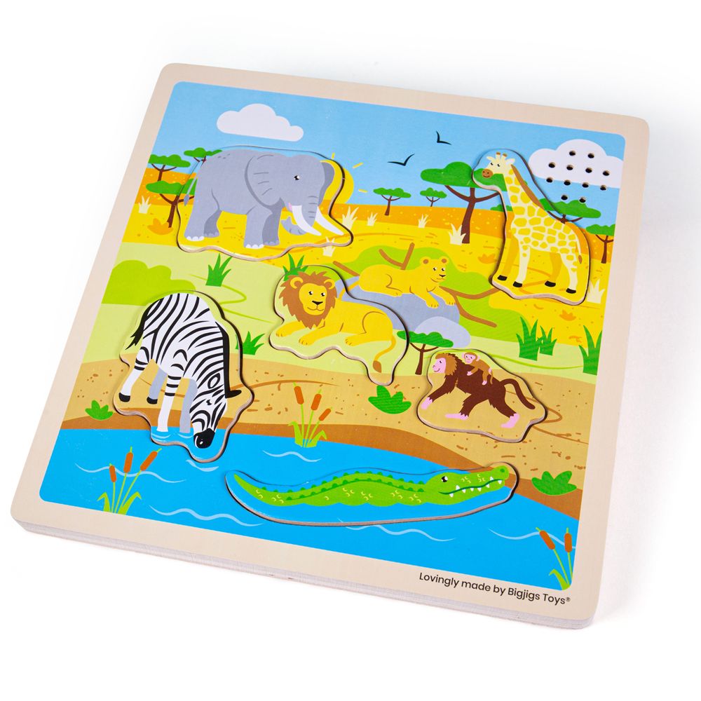E-shop Bigjigs Toys Vkladačka so zvukom Safari