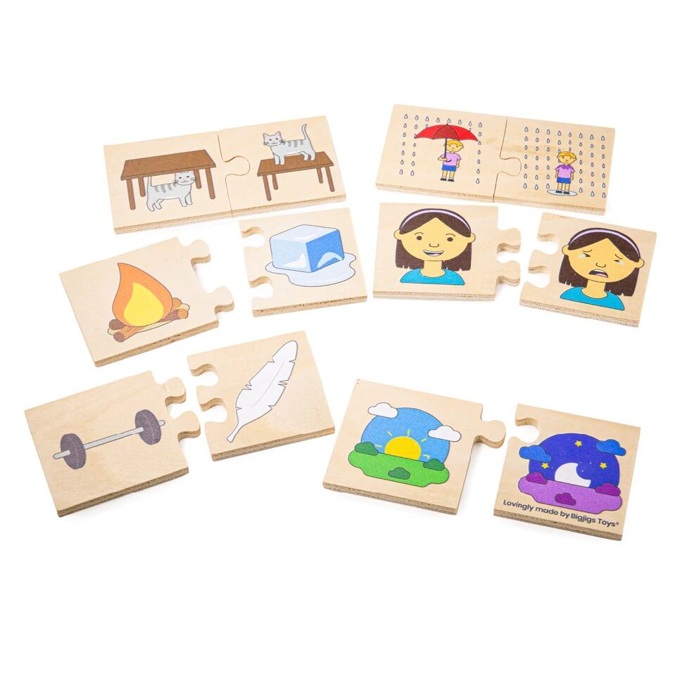 E-shop Bigjigs Toys Didaktické puzzle Protiklady