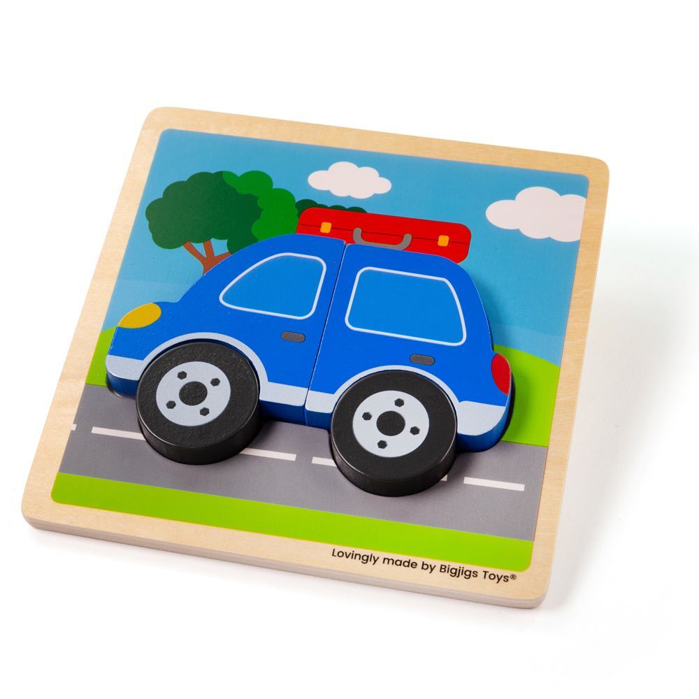 E-shop Bigjigs Toys Vkladacie puzzle Auto
