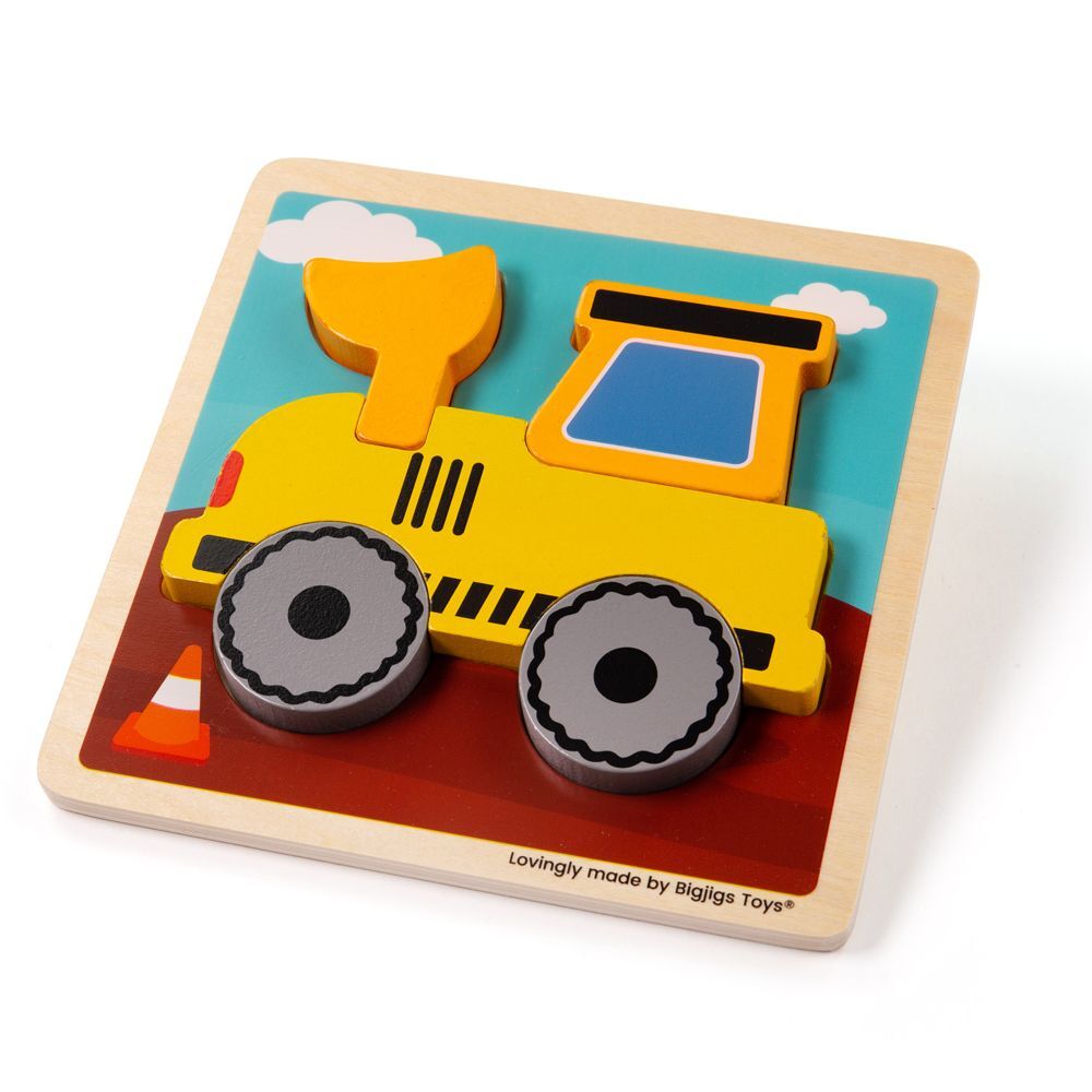 E-shop Bigjigs Toys Vkladacie puzzle Bager